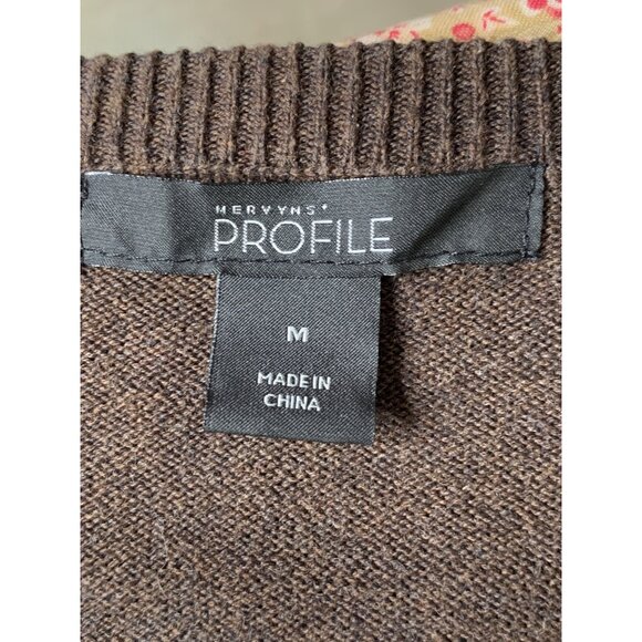 Lot Of Two Mens Medium Plaid Button-Up Shirt & Argyle Sweater 8878 - Picture 2 of 15